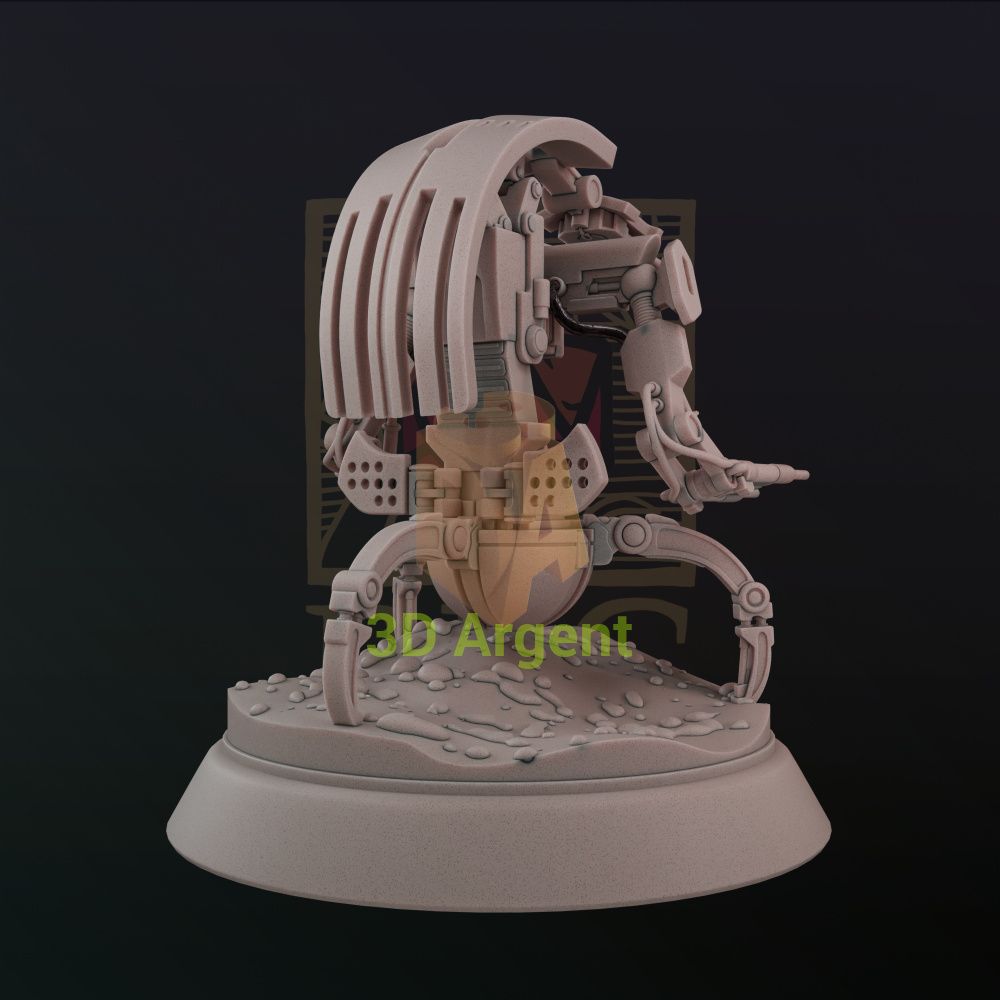 Droideka rear view - Star Wars Legion Scale 3D Printed Resin Miniature