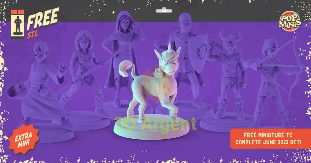Dungeons & Dragons Animated Series Figures compatible D&D Miniatures Pop Minis - 7 Uni the Unicorn - Toys &