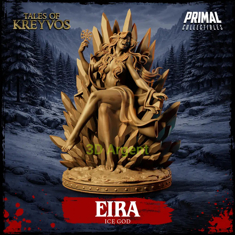 Eira the Ice God - Tales of Kreyvos - D&D Resin Miniature - Toys & Games:Wargames & Role-Playing:Role-Playing:Dungeons