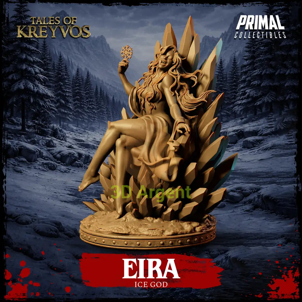 Eira the Ice God - Tales of Kreyvos - D&D Resin Miniature - Toys & Games:Wargames & Role-Playing:Role-Playing:Dungeons
