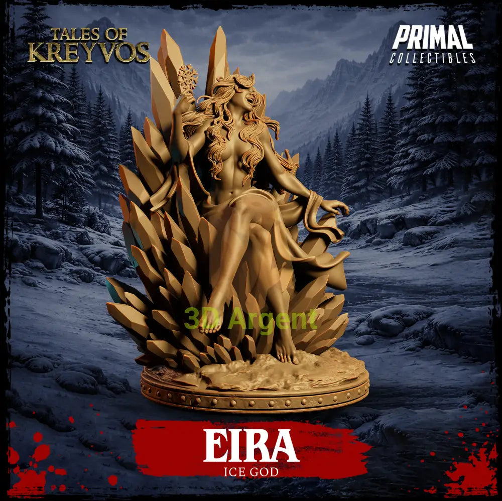 Eira the Ice God - Tales of Kreyvos - D&D Resin Miniature - Toys & Games:Wargames & Role-Playing:Role-Playing:Dungeons