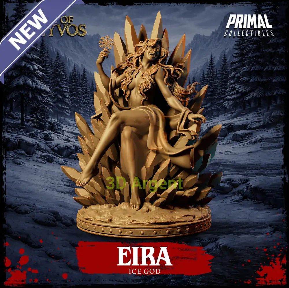 Eira the Ice God - Tales of Kreyvos - D&D Resin Miniature - Toys & Games:Wargames & Role-Playing:Role-Playing:Dungeons