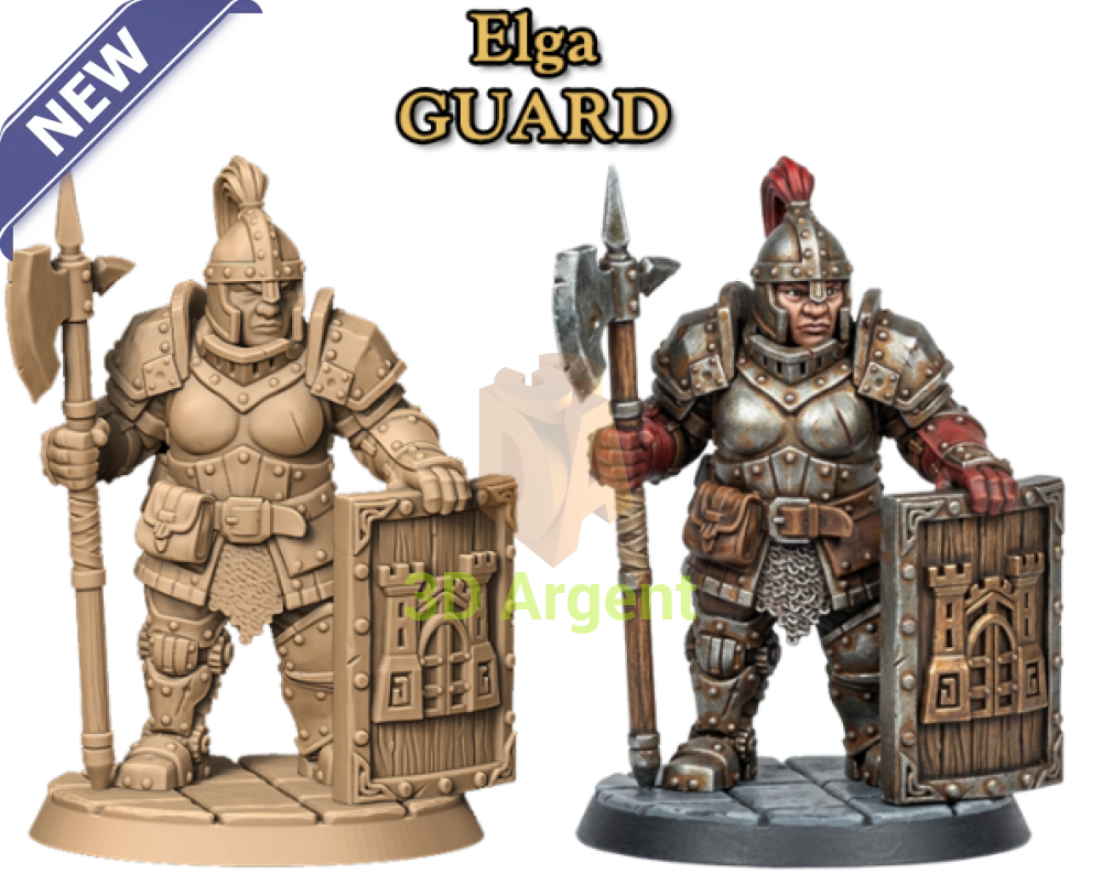 Elga Guard – Dwarf Fantasy Resin Miniature Dwarves Kingdom - Resin Miniature
