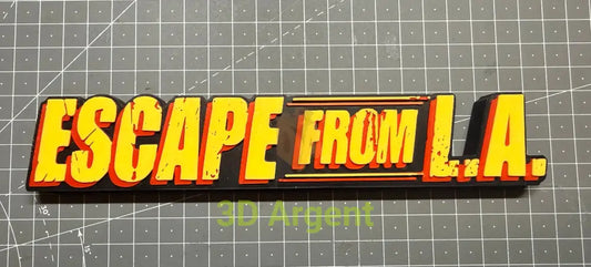 Escape from LA Logo Sign Stand 3D Printed Multi Colour Sci-Fi Movie Display Decor - Video Games & Consoles:Video Game