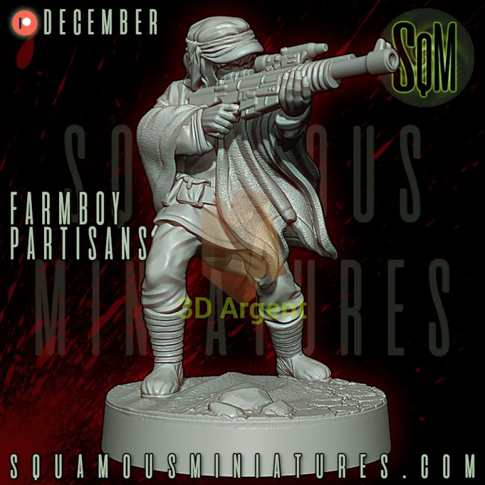 Farmboy Partisans Star Wars Legion compatible 3D Resin Miniatures Squamous Toys & Games:Wargames & Role-Playing:Star