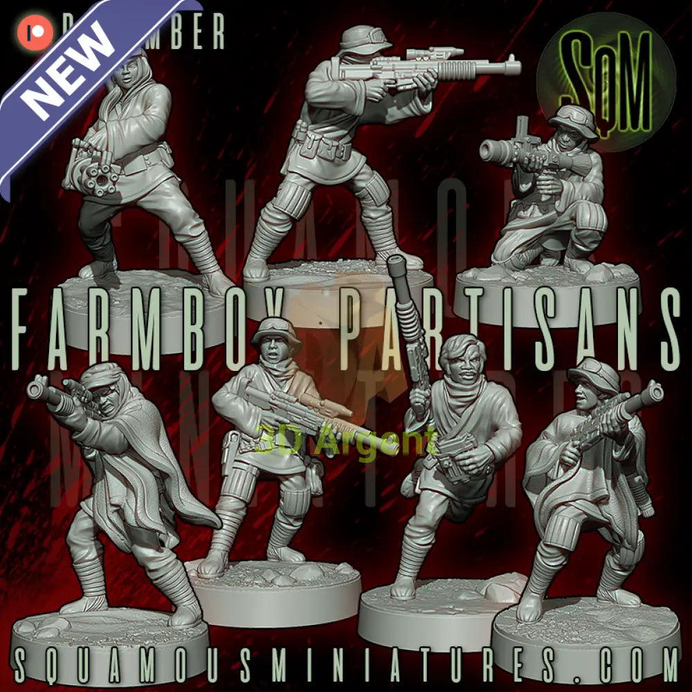 Farmboy Partisans Star Wars Legion compatible 3D Resin Miniatures Squamous - Toys & Games:Wargames & Role-Playing:Star