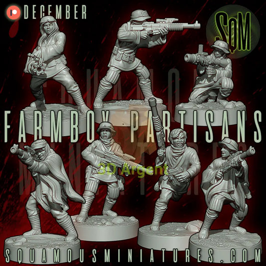 Farmboy Partisans Star Wars Legion compatible 3D Resin Miniatures Squamous Toys & Games:Wargames & Role-Playing:Star