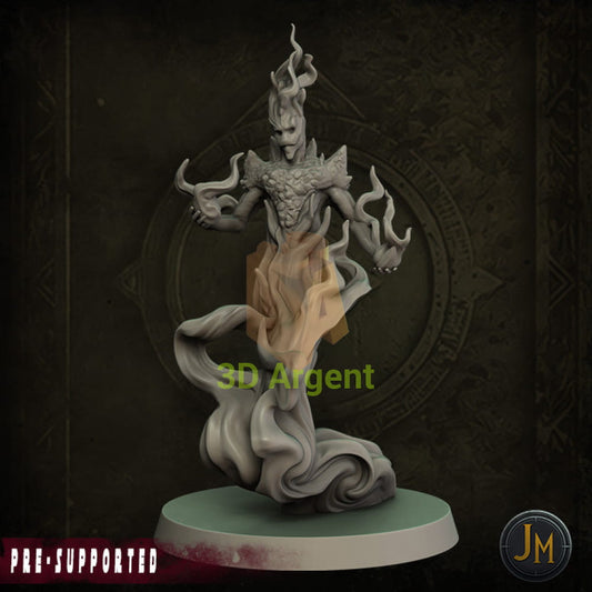 Fire Elemental - Dungeons and Dragons (D&D) DragonLance Frostgrave Fantasy 3D Printed Resin Miniatures Toys &