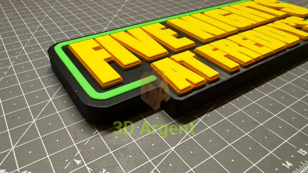 Five Nights at Freddy’s Logo Sign – 3D Printed Multi-Colour Gaming Display Stand Video Games & Consoles:Video Game
