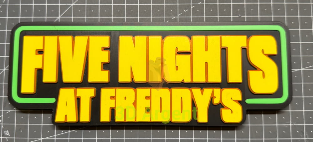 Five Nights at Freddy’s Logo Sign – 3D Printed Multi-Colour Gaming Display Stand Video Games & Consoles:Video Game