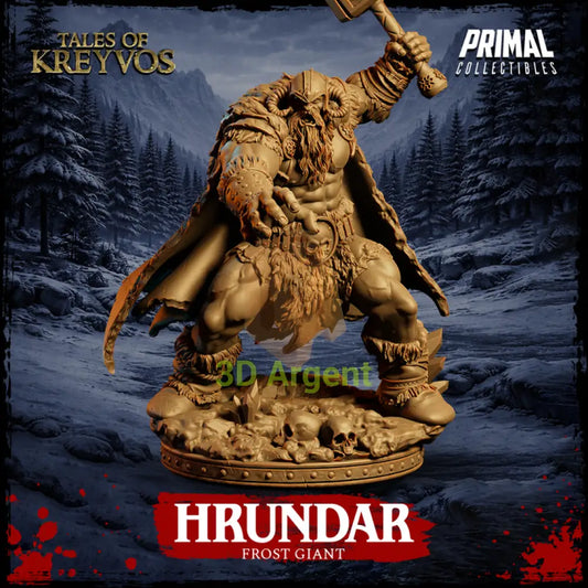 Frost Giant - Hrundar - Fantasy compatible D&D DragonLance Miniatures Primal