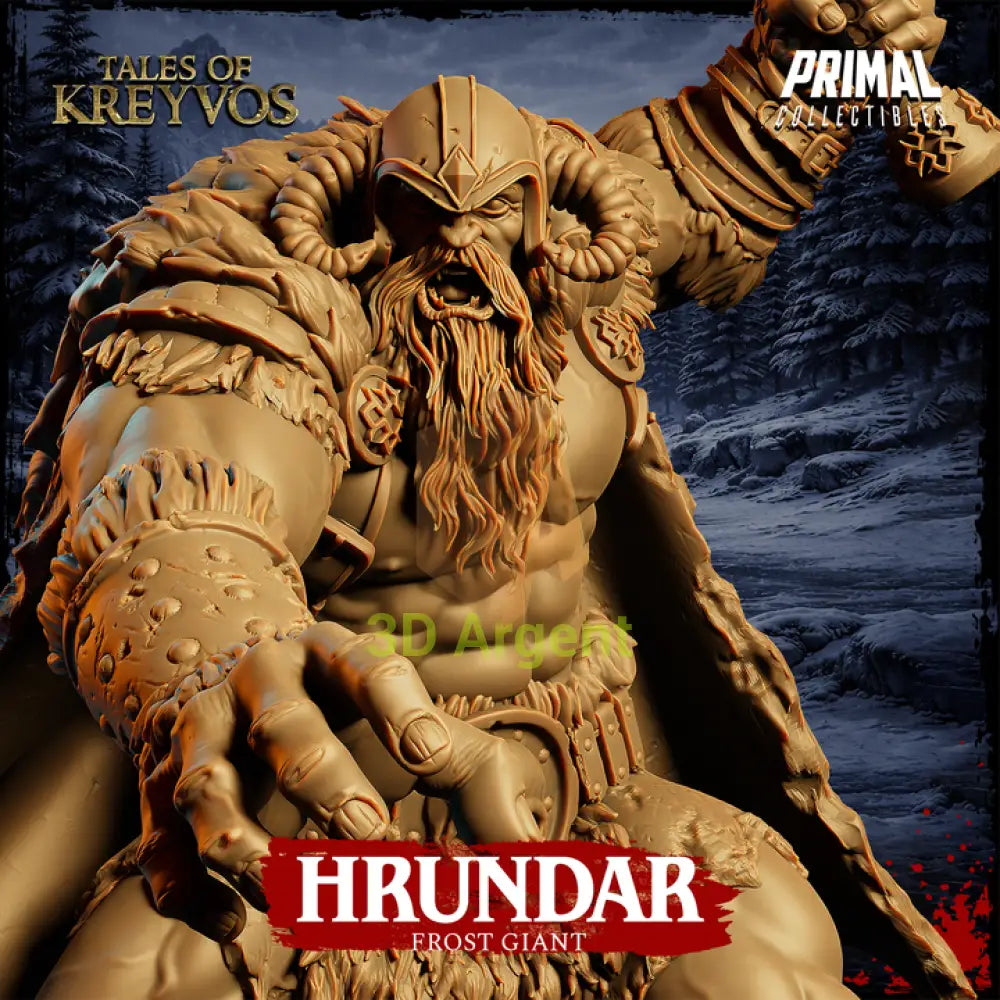 Frost Giant - Hrundar - Fantasy compatible D&D DragonLance Miniatures Primal