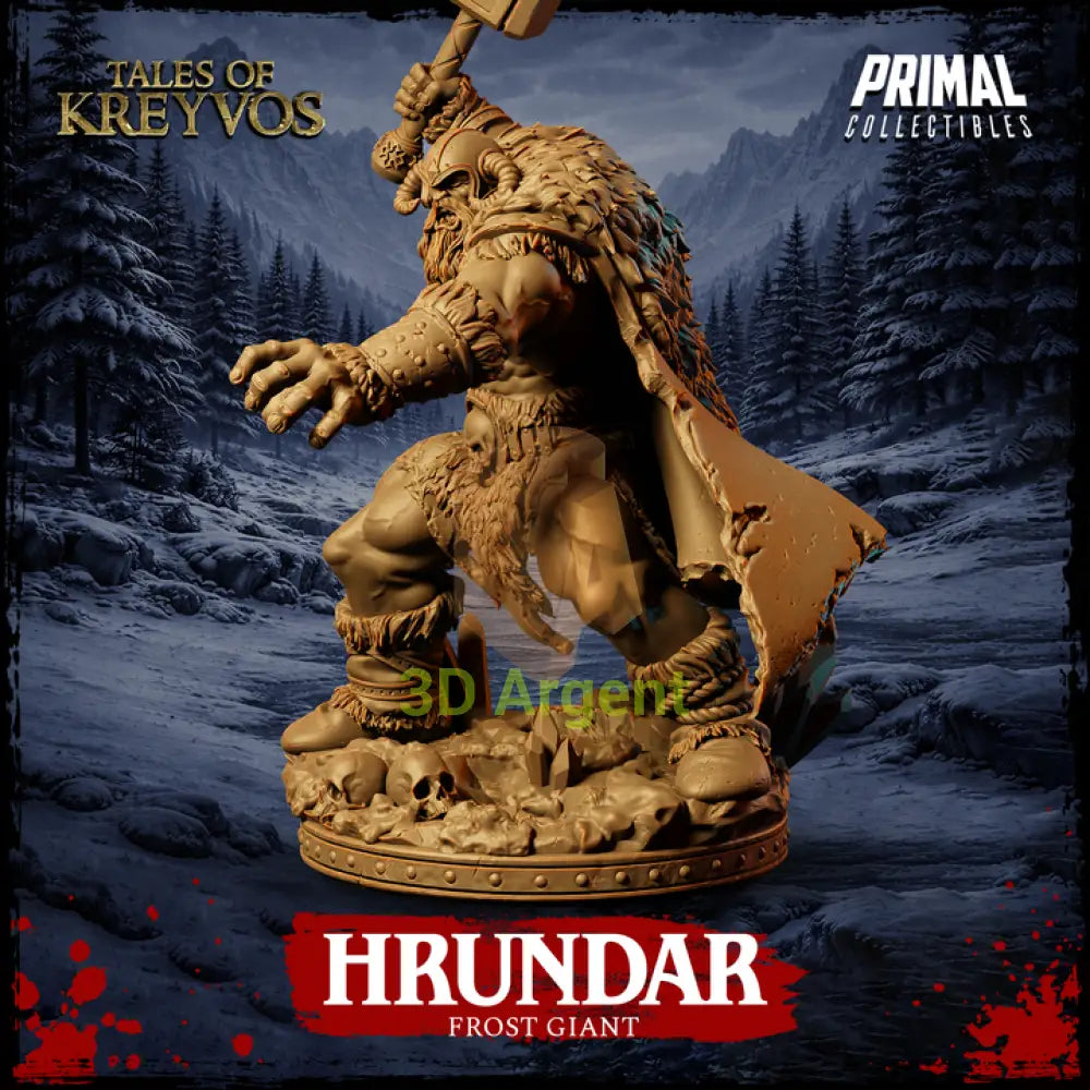 Frost Giant - Hrundar - Fantasy compatible D&D DragonLance Miniatures Primal
