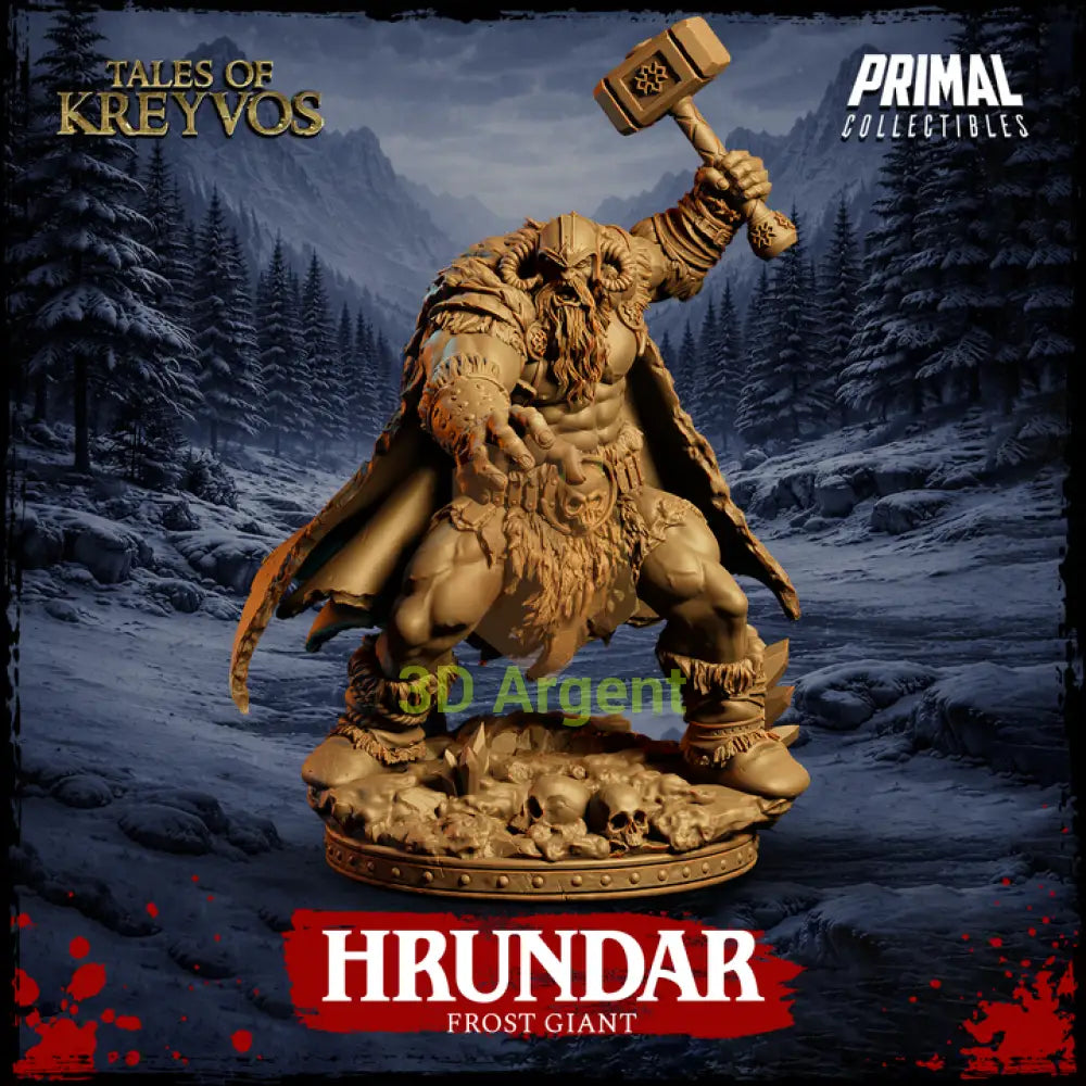 Frost Giant - Hrundar - Fantasy compatible D&D DragonLance Miniatures Primal