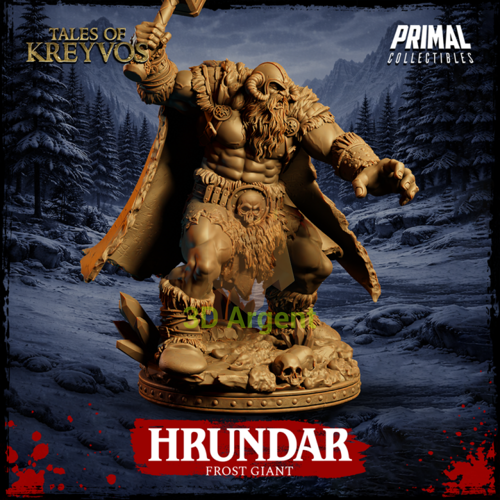 Frost Giant - Hrundar - Fantasy compatible D&D DragonLance Miniatures Primal