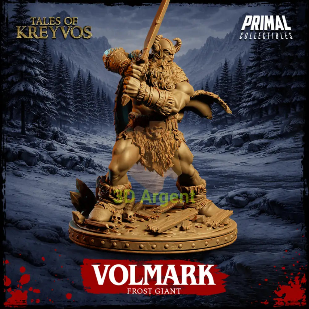 Frost Giant - Volmark - Fantasy compatible D&D DragonLance Miniatures Primal