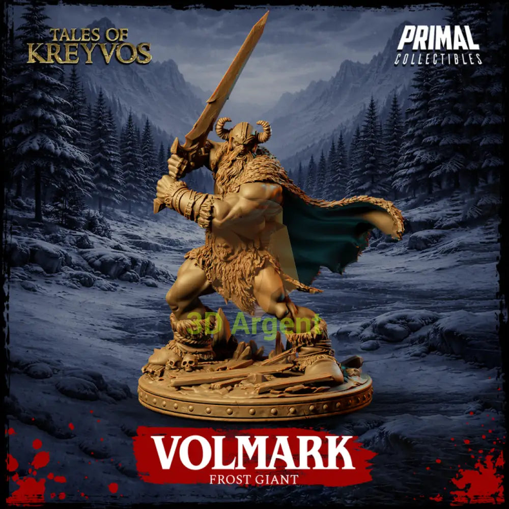 Frost Giant - Volmark - Fantasy compatible D&D DragonLance Miniatures Primal