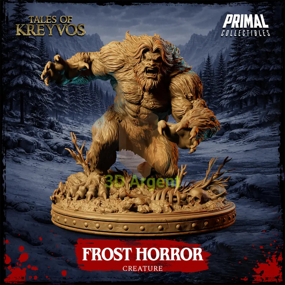 Frost Horror Creature - Tales of Kreyvos - D&D Resin Miniature - Toys & Games:Wargames &