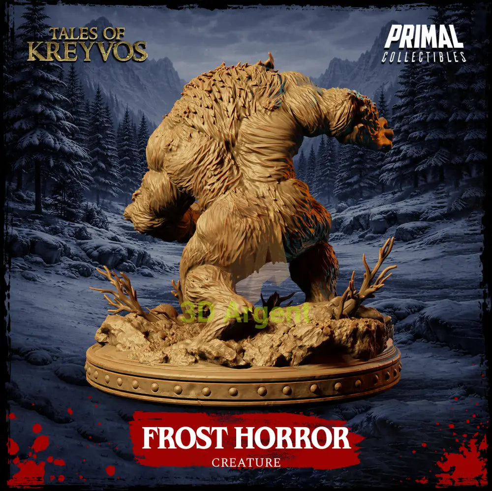 Frost Horror Creature - Tales of Kreyvos - D&D Resin Miniature - Toys & Games:Wargames &