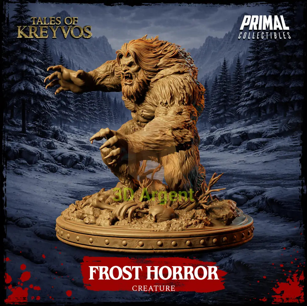 Frost Horror Creature - Tales of Kreyvos - D&D Resin Miniature - Toys & Games:Wargames &