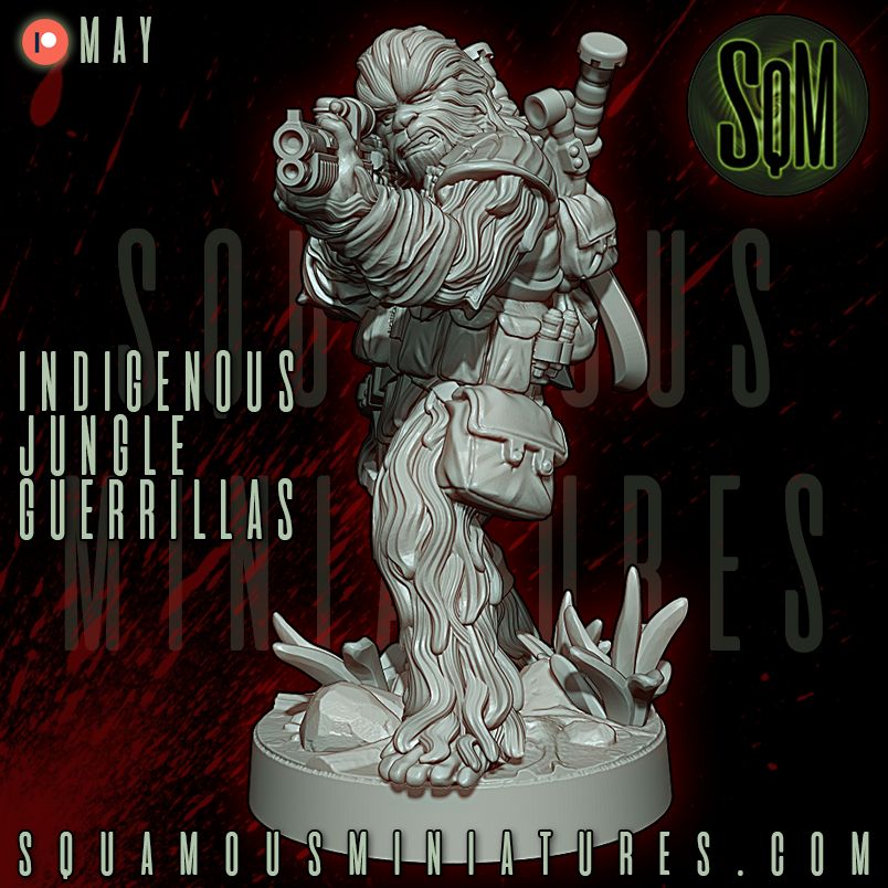 Wookiee Indigenous Jungle Guerrillas Star Wars Legion compatible 3D Resin Miniatures Squamous