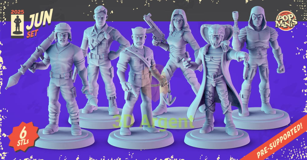 G.I. Joe Miniatures – Duke Roadblock Shipwreck Baroness Destro Cobra Commander 32 mm All Figures Toys & Games:Wargames