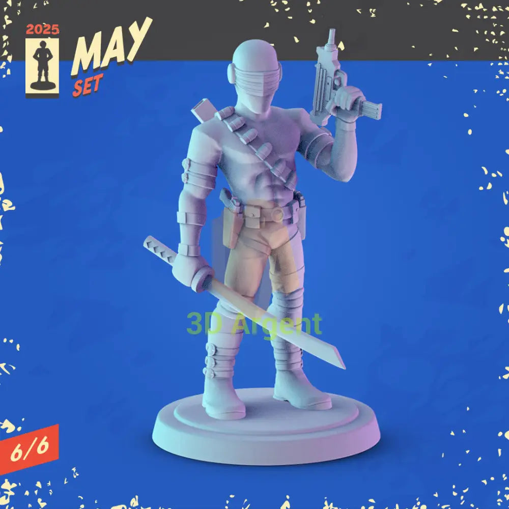 G.I. Joe Miniatures – Snake Eyes Storm Shadow Destro Cobra 32mm Resin Figures 1 Snake Eyes Toys & Games:Wargames &