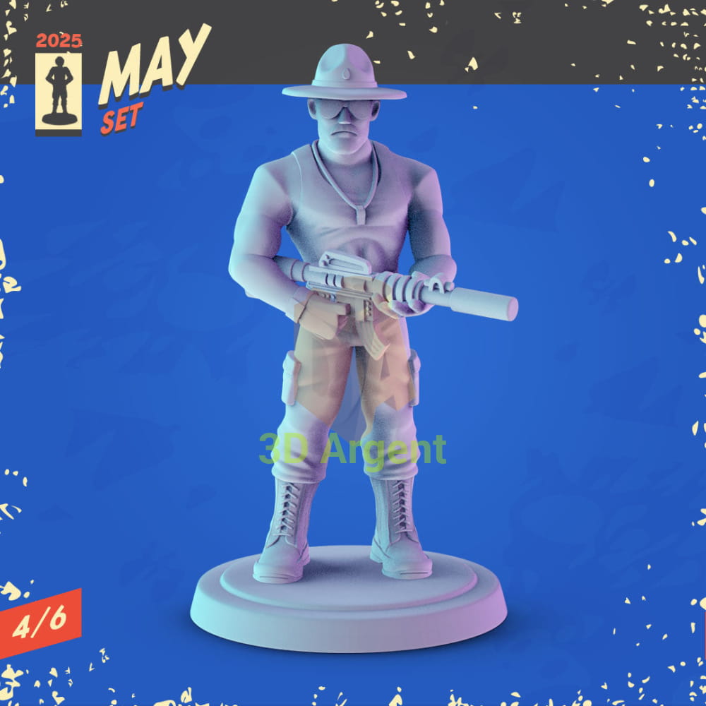 G.I. Joe Miniatures – Snake Eyes Storm Shadow Destro Cobra 32mm Resin Figures 6 Sergeant Slaughter Toys &