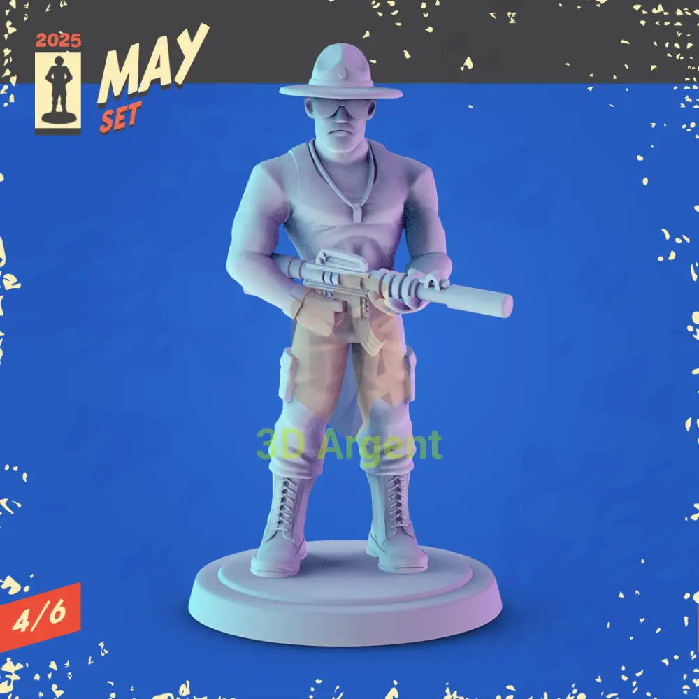 G.I. Joe Miniatures – Snake Eyes Storm Shadow Destro Cobra 32mm Resin Figures 6 Sergeant Slaughter Toys &