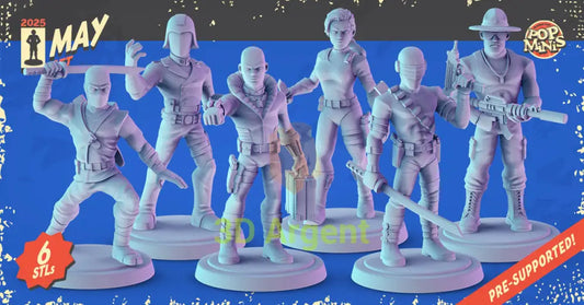 G.I. Joe Miniatures – Snake Eyes Storm Shadow Destro Cobra 32mm Resin Figures All Figures Toys & Games:Wargames &