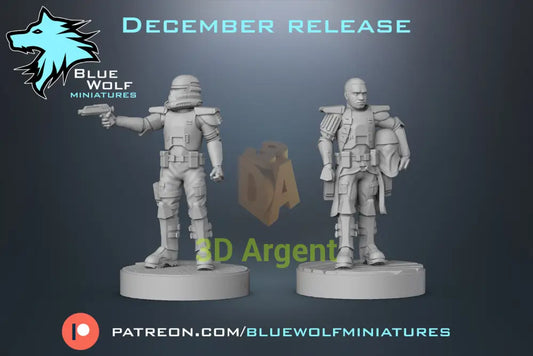 Galactic Marine Commander Star Wars Legion 3D Printed Resin BlueWolf Miniatures Both Toys & Games:Wargames &