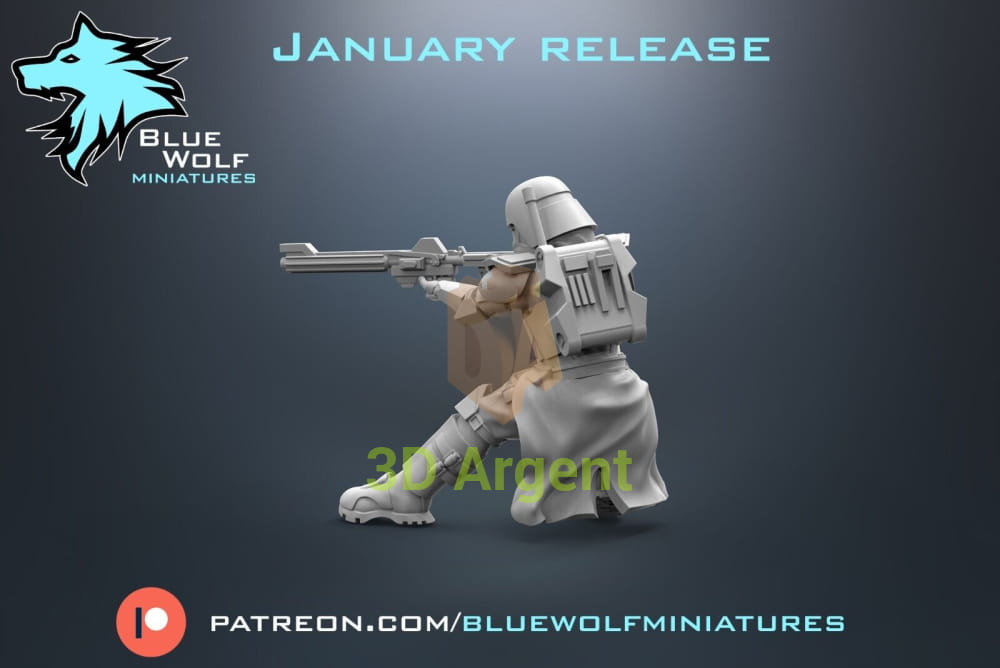 Galactic Marine Communication Gear Star Wars Legion 3D Resin BlueWolf Miniature Toys & Games:Wargames &