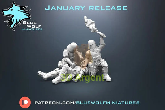 Galactic Marine Medic Team Star Wars Legion 3D Printed Resin BlueWolf Miniature Toys & Games:Wargames &