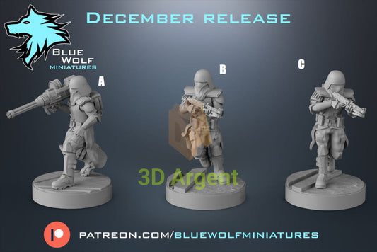 Galactic Marines v2 - Star Wars Legion 3D Printed Resin BlueWolf Miniatures A Toys & Games:Wargames & Role-Playing:Star