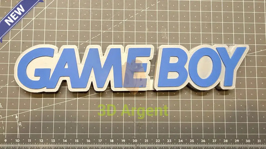 Game Boy Logo Sign Stand 3D Printed Multi Colour Retro Gaming Display Decor Video Games & Consoles:Video Game