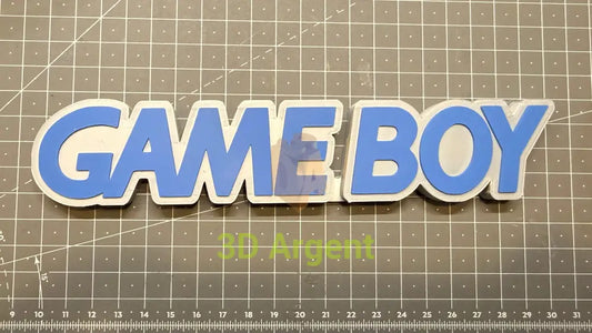 Game Boy Logo Sign Stand 3D Printed Multi Colour Retro Gaming Display Decor Video Games & Consoles:Video Game