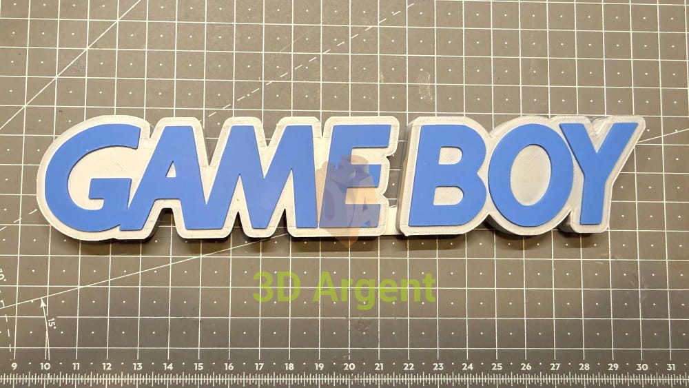 Game Boy Logo Sign Stand 3D Printed Multi Colour Retro Gaming Display Decor Video Games & Consoles:Video Game