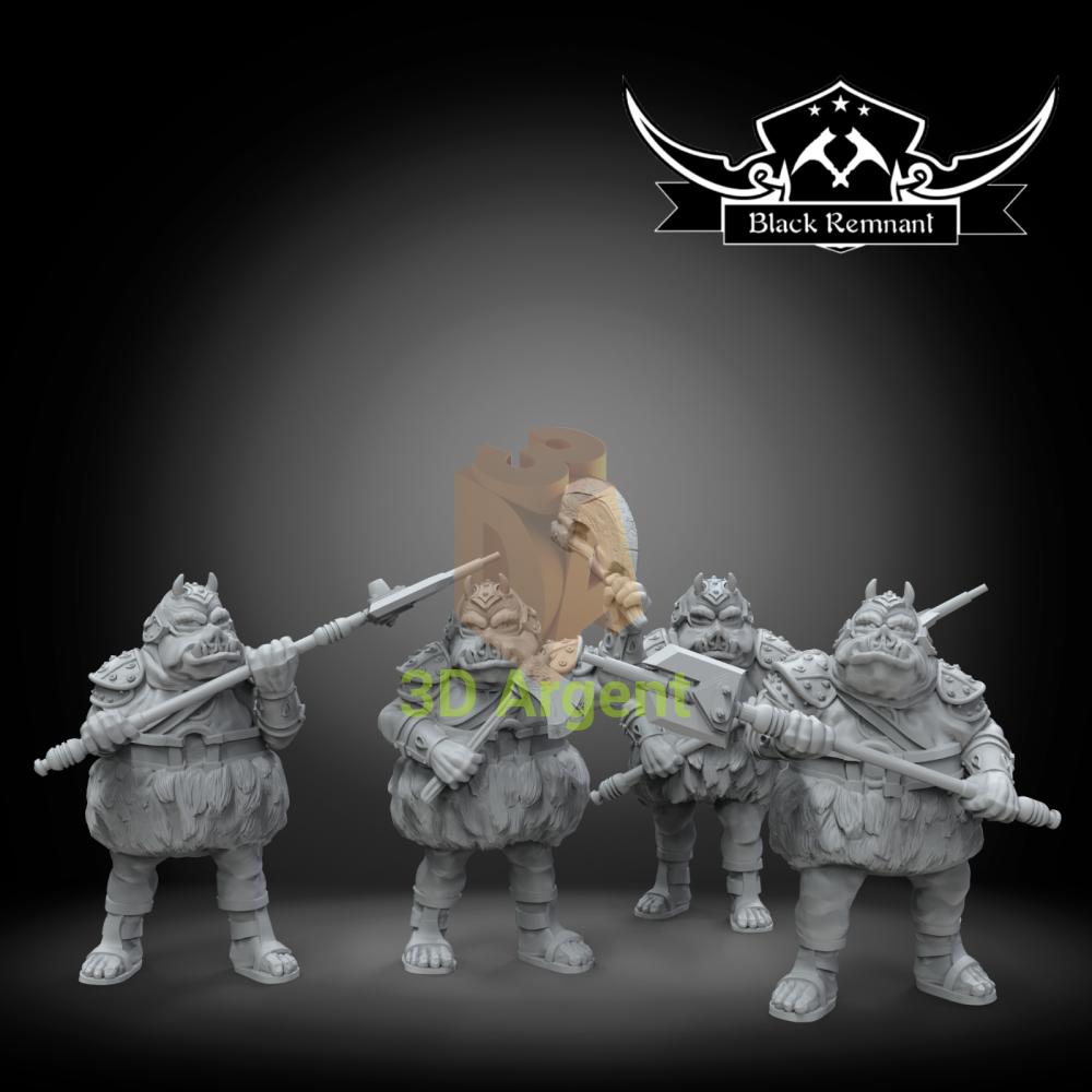 Gamorrean guards 4 poses Star Wars Legion compatible 3D Printed Resin Miniatures Toys & Games:Wargames &
