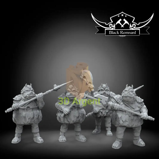 Gamorrean guards 4 poses Star Wars Legion compatible 3D Printed Resin Miniatures Toys & Games:Wargames &