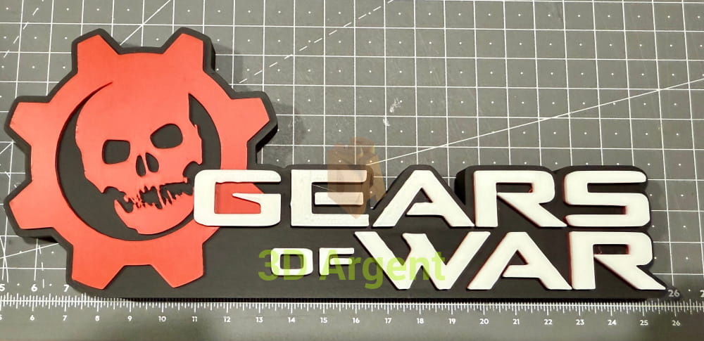 Gears of War Game - 3D Printed Sign Stand Collectables:Science Fiction Collectables:Other Science Fiction Items