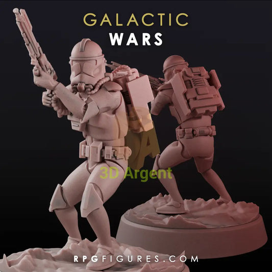 Gen 2 Lava Trooper - Star Wars Legion Scale 3D Printed Resin Miniature