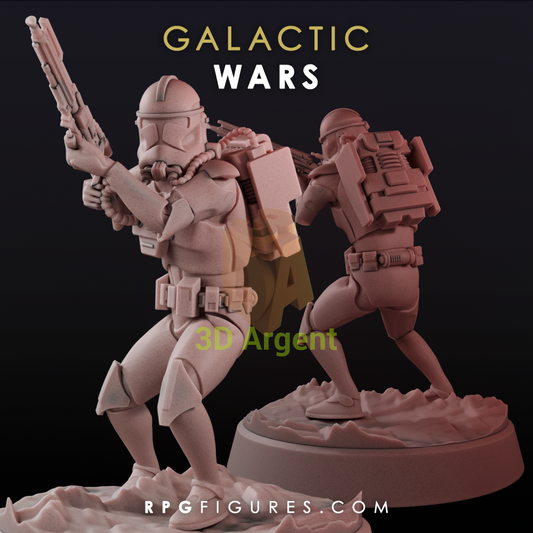 Gen 2 Lava Trooper - Star Wars Legion Scale 3D Printed Resin Miniature