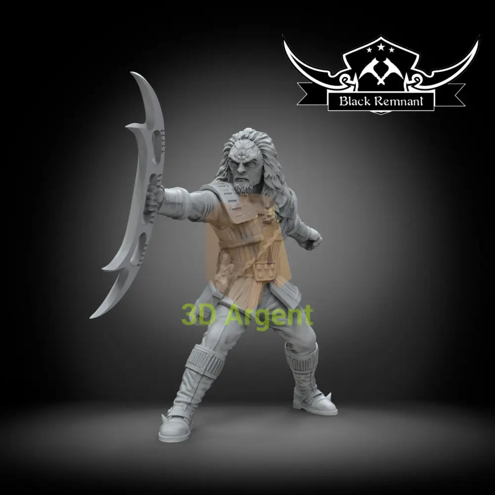 General Martok Star Trek Klingon Empire Black Remnant 3D Printed Resin Miniature