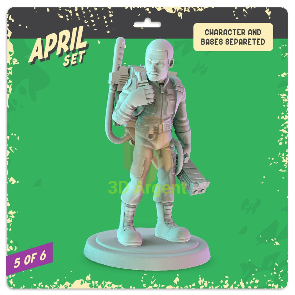 Ghostbusters Figures compatible D&D DragonLance Miniatures Pop Minis - 4 Winston Zeddemore - Toys & Games:Wargames &