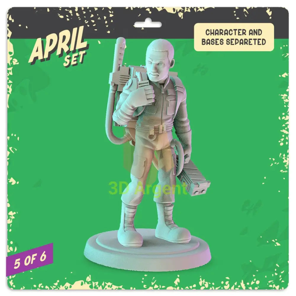 Ghostbusters Figures compatible D&D DragonLance Miniatures Pop Minis - 4 Winston Zeddemore - Toys & Games:Wargames &