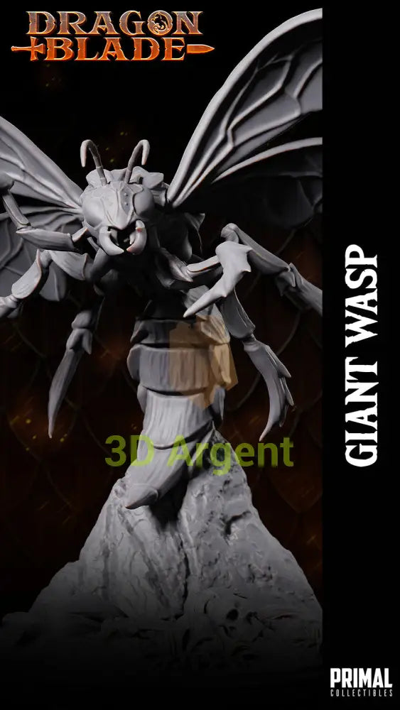 Giant Wasp A – Dragonblade – Primal Collectibles Resin Miniature - Toys & Games:Wargames &
