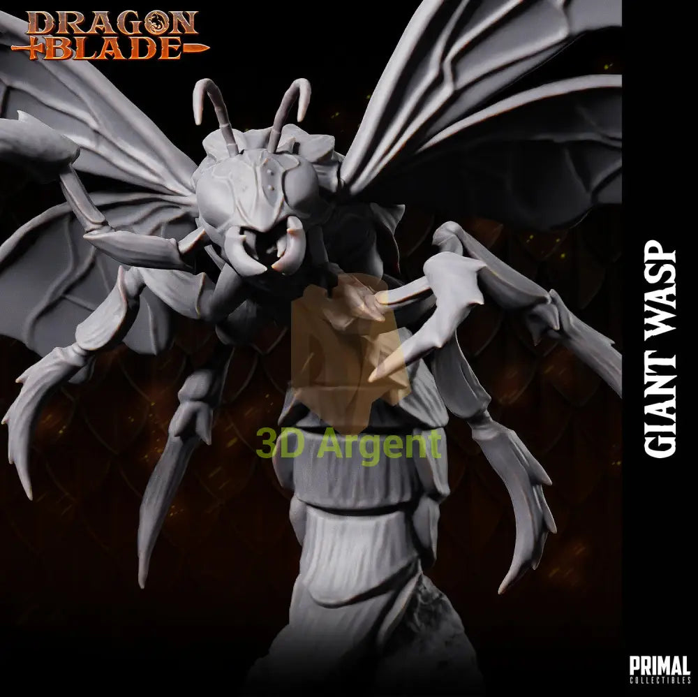 Giant Wasp A – Dragonblade – Primal Collectibles Resin Miniature - Toys & Games:Wargames &