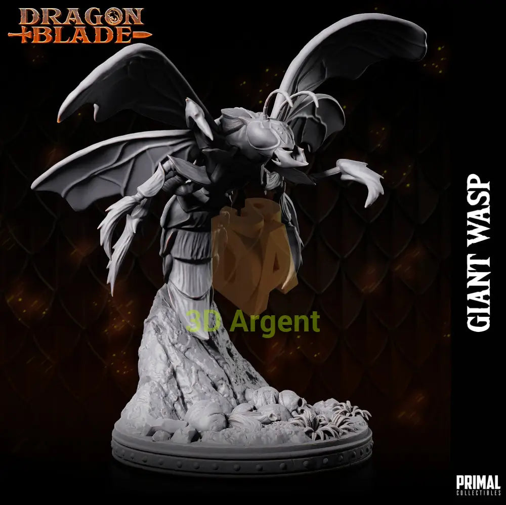 Giant Wasp A – Dragonblade – Primal Collectibles Resin Miniature - Toys & Games:Wargames &