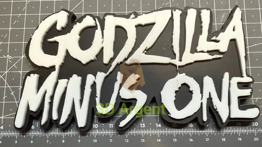Godzilla Minus One Movie Logo - 3D Printed Sign Stand Collectables:Science Fiction Collectables:Other Science Fiction