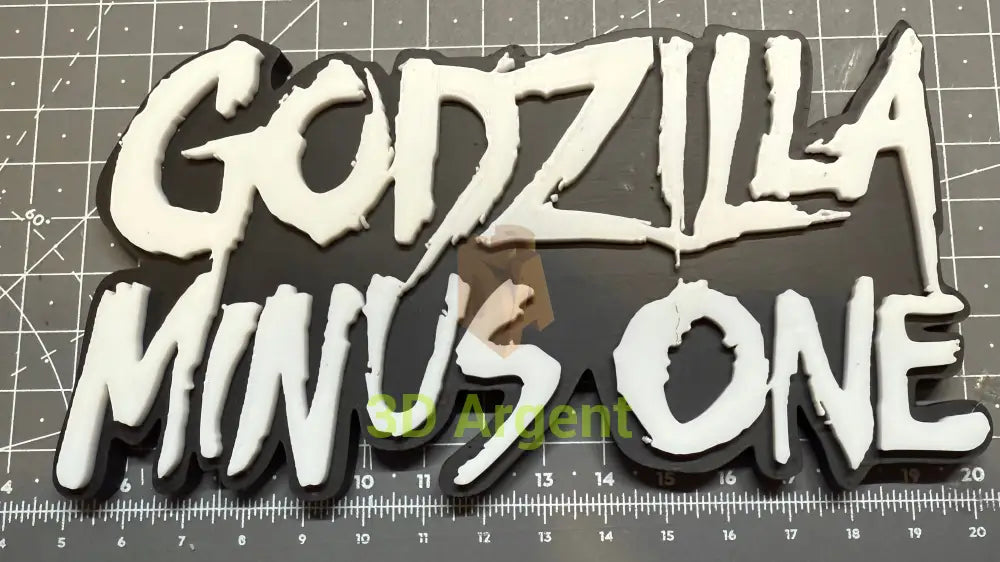 Godzilla Minus One Movie Logo - 3D Printed Sign Stand Collectables:Science Fiction Collectables:Other Science Fiction